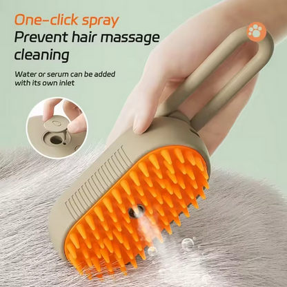 3-in-1 Steam Pet Grooming Brush for Cats & Dogs – Spray Comb for Shedding, Loose Fur Removal & Daily Coat Care
